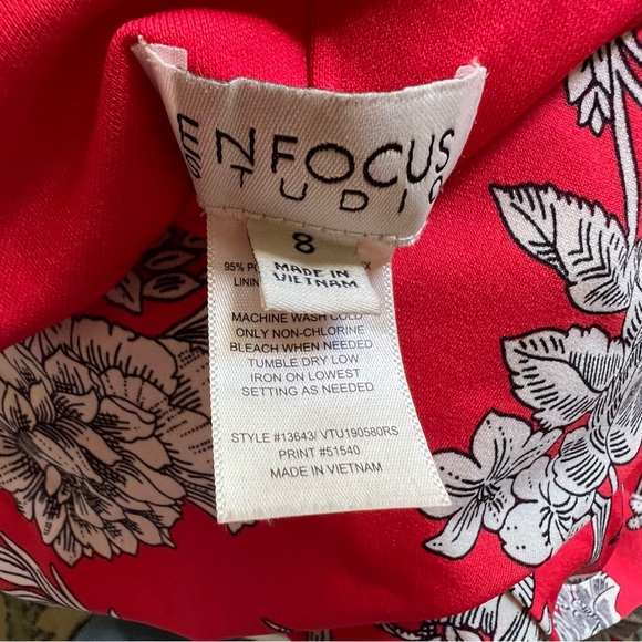 Enfocus Studio orange print sleeveless dress size 8 - Picture 10 of 10